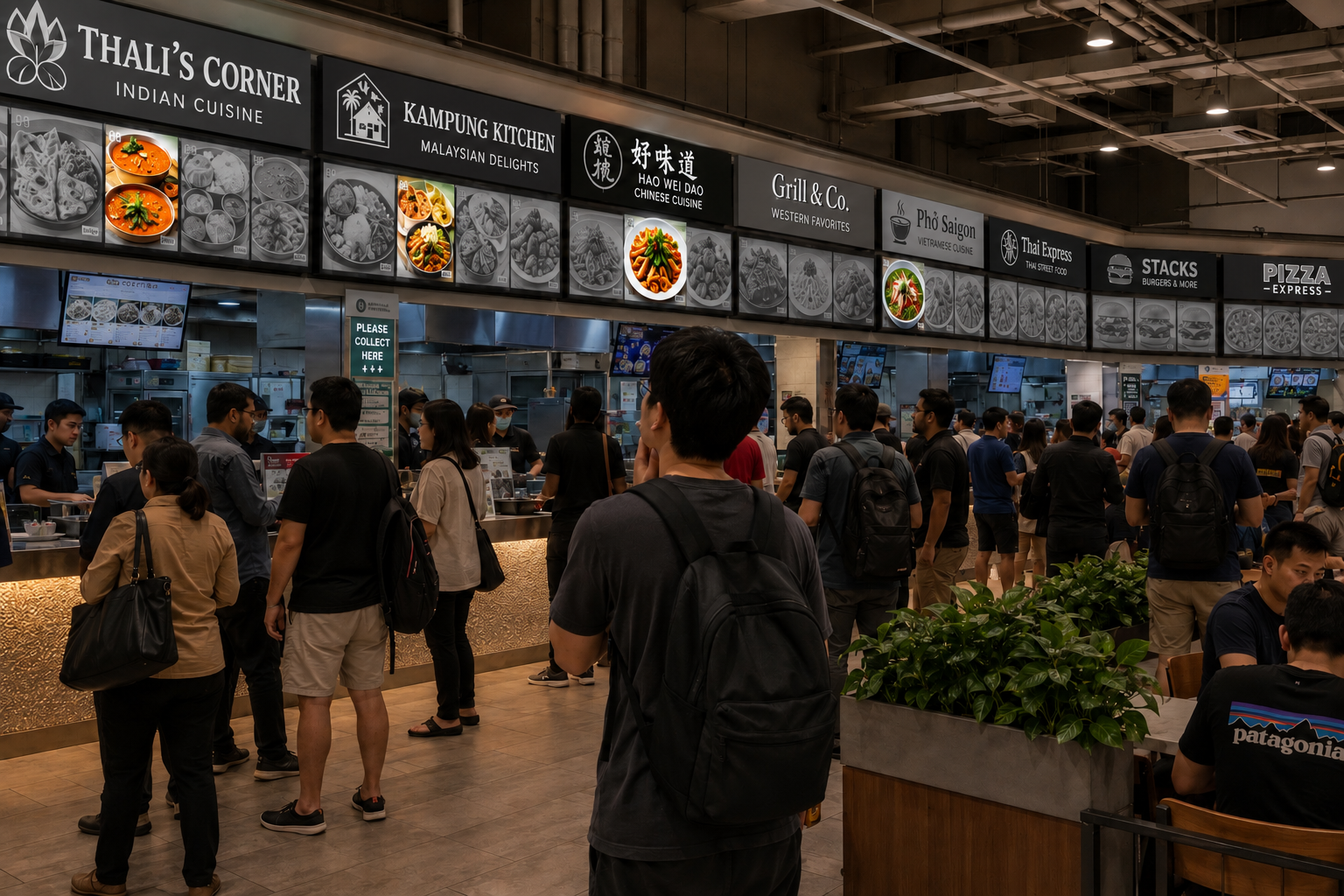 Picko in action at a food centre